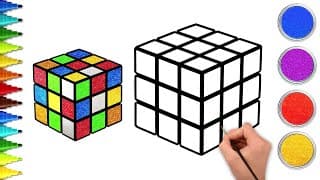 How To Draw Rubik's Cube Easily🎨| Easy Drawing For Kids | Chiki Doodle Learn How To Draw