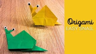 Easy Origami Snail Tutorial 🐌 | Fun & Simple Paper Craft for Kids & Beginner