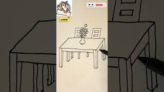 Learn How to Draw Table - Easy dining Table and Chair Drawing -Step by Step for Kids! #drawing