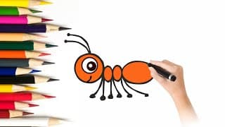 How to Draw an Ant - Easy Step-by-Step Tutorial for Kids #drawingtutorial