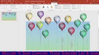 How make balloons Animation in PowerPoint || Flying Balloons .....