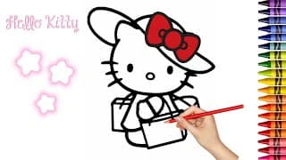 How To Draw and Color Hello Kitty Step by Step for Beginners