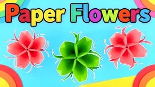 How to Make Paper Flowers | Easy Paper Flower Tutorial for Kids | DIY Easy Paper Crafts For Kids