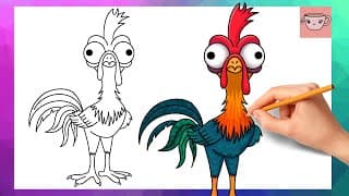 How To Draw Hei Hei from Moana | Disney | Cute Drawing Tutorial