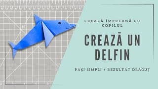 Easy Origami Dolphin for Kids 🐬 | Under the Sea Craft with Just One Sheet of Paper!