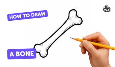 dog bone drawing simple