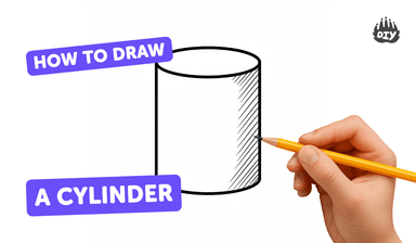 how to make a 3d cylinder drawing