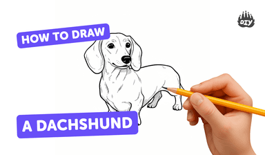 how to make easy dog drawing