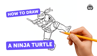 ninja turtles drawing for kids