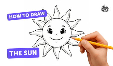 sun drawing for kids easy
