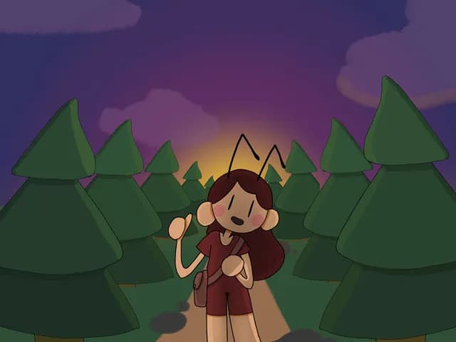 3 Benefits Of Cartooning For Kids - Draw An Outdoor Scene challenge by DIYer @HamsterDancer