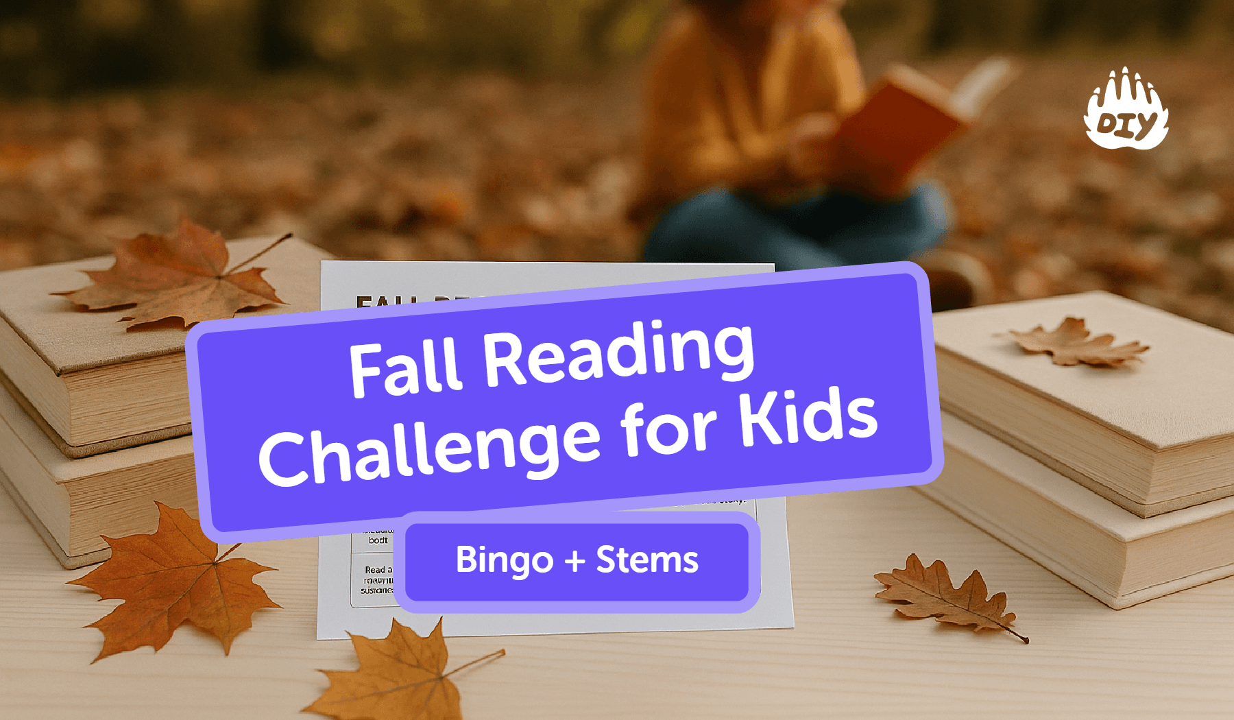 Fall Reading Challenge for Kids: Bingo + Question Stems