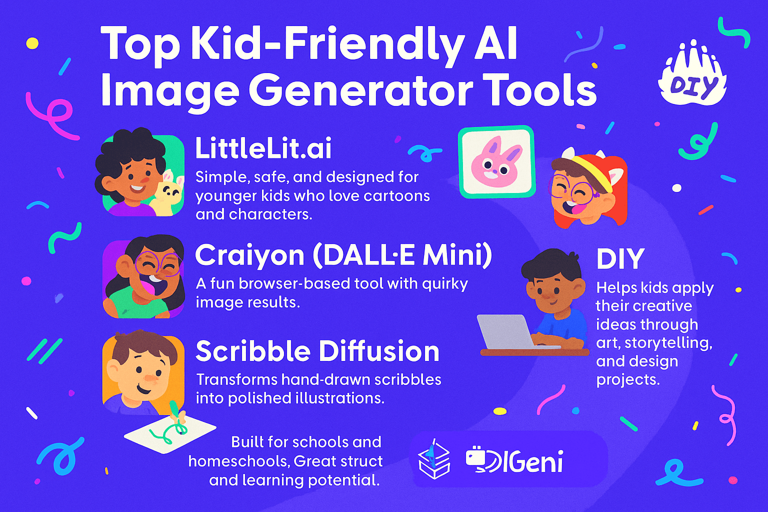 Top Kid-Friendly AI Image Generator Tools