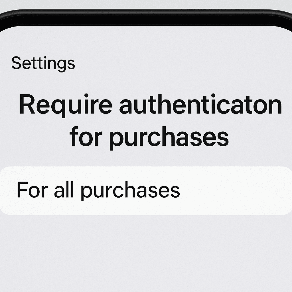 Require authentication For all purchases