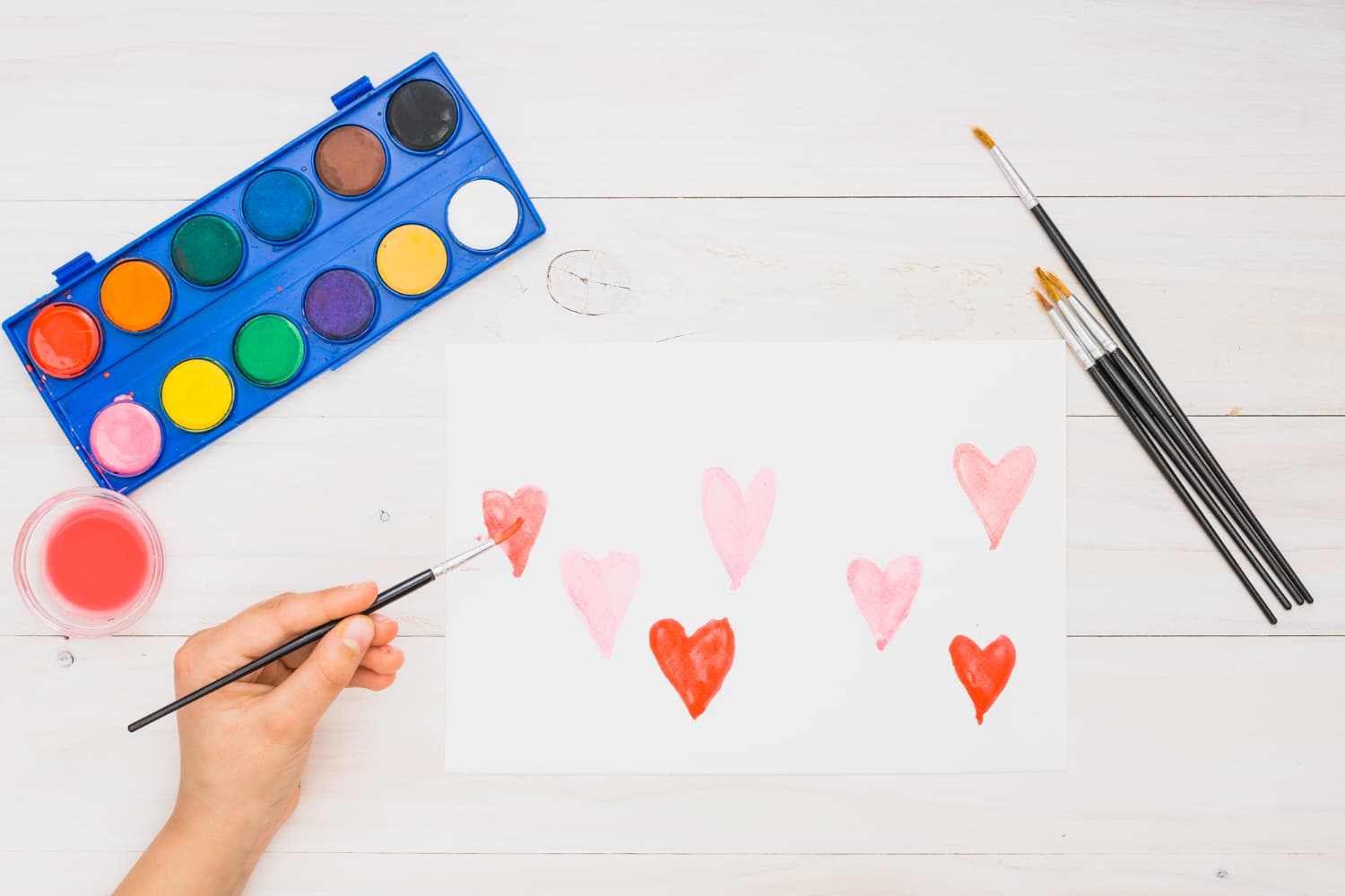 7 Easy & Fun DIY Art And Craft Ideas For Kids - Kid’s Art That’s Full of Heart - Heart Painting on Canvas