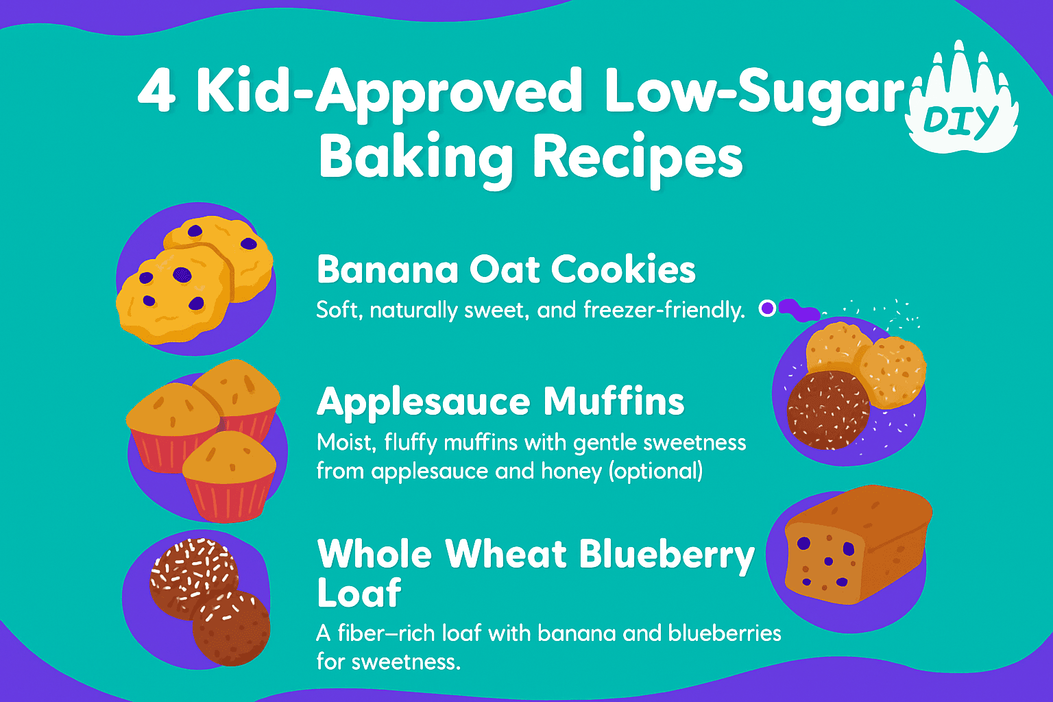 4 Kid-Approved Low-Sugar Baking Recipes