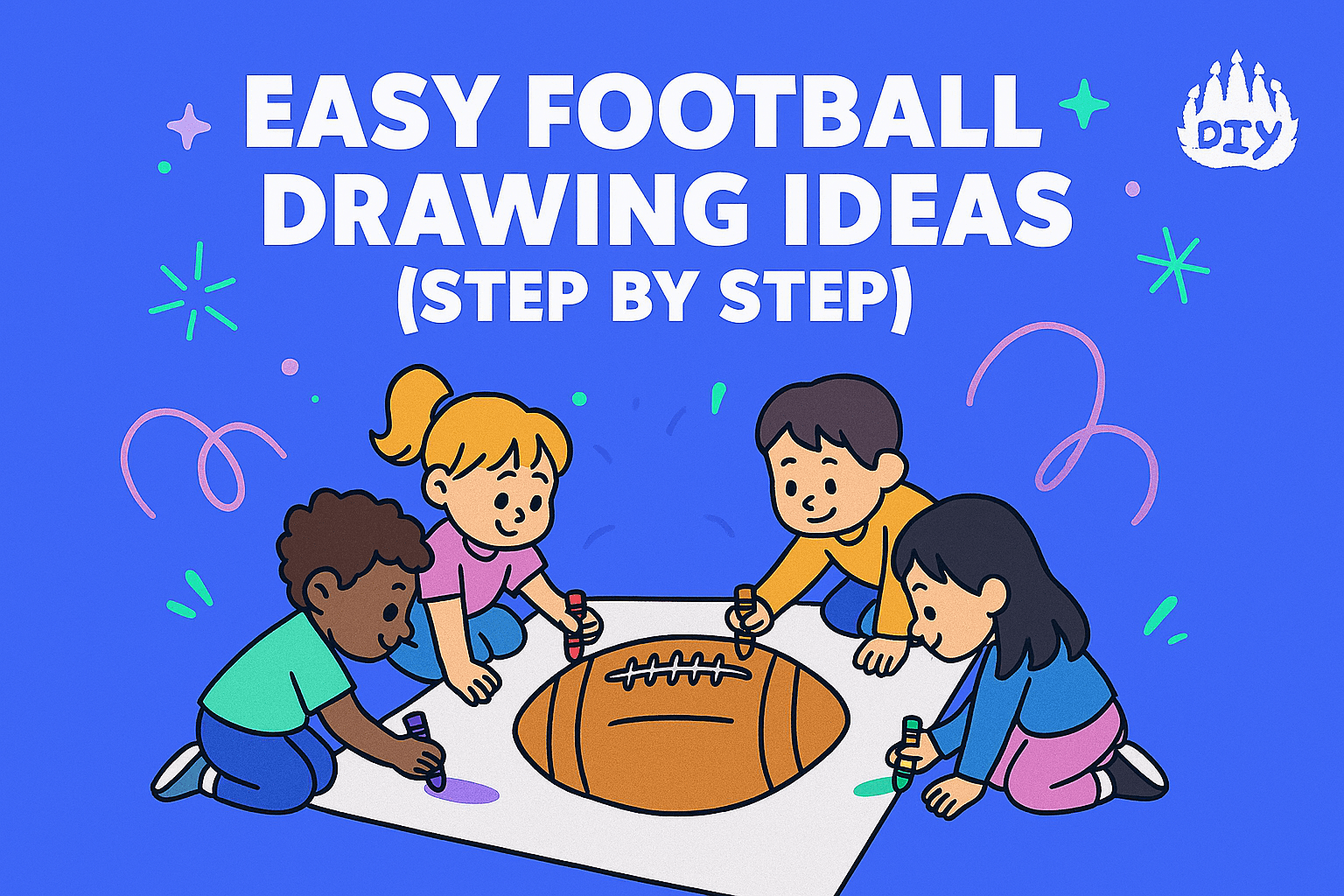 Easy Football Drawing Ideas (Step by Step)