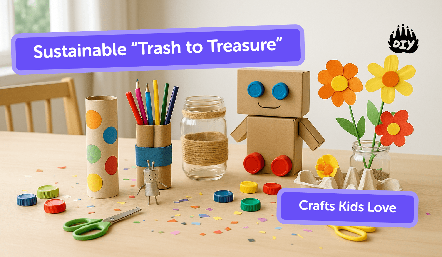 Sustainable “Trash to Treasure” Crafts Kids Love (2025 Trends)