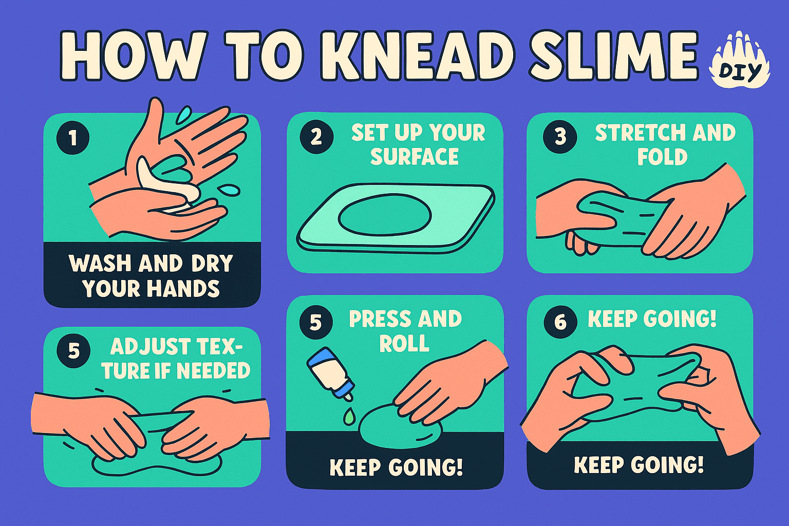 How to Knead Slime Step-by-Step Instructions