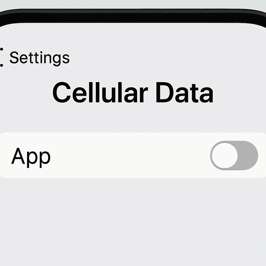 App cellular data toggle OFF