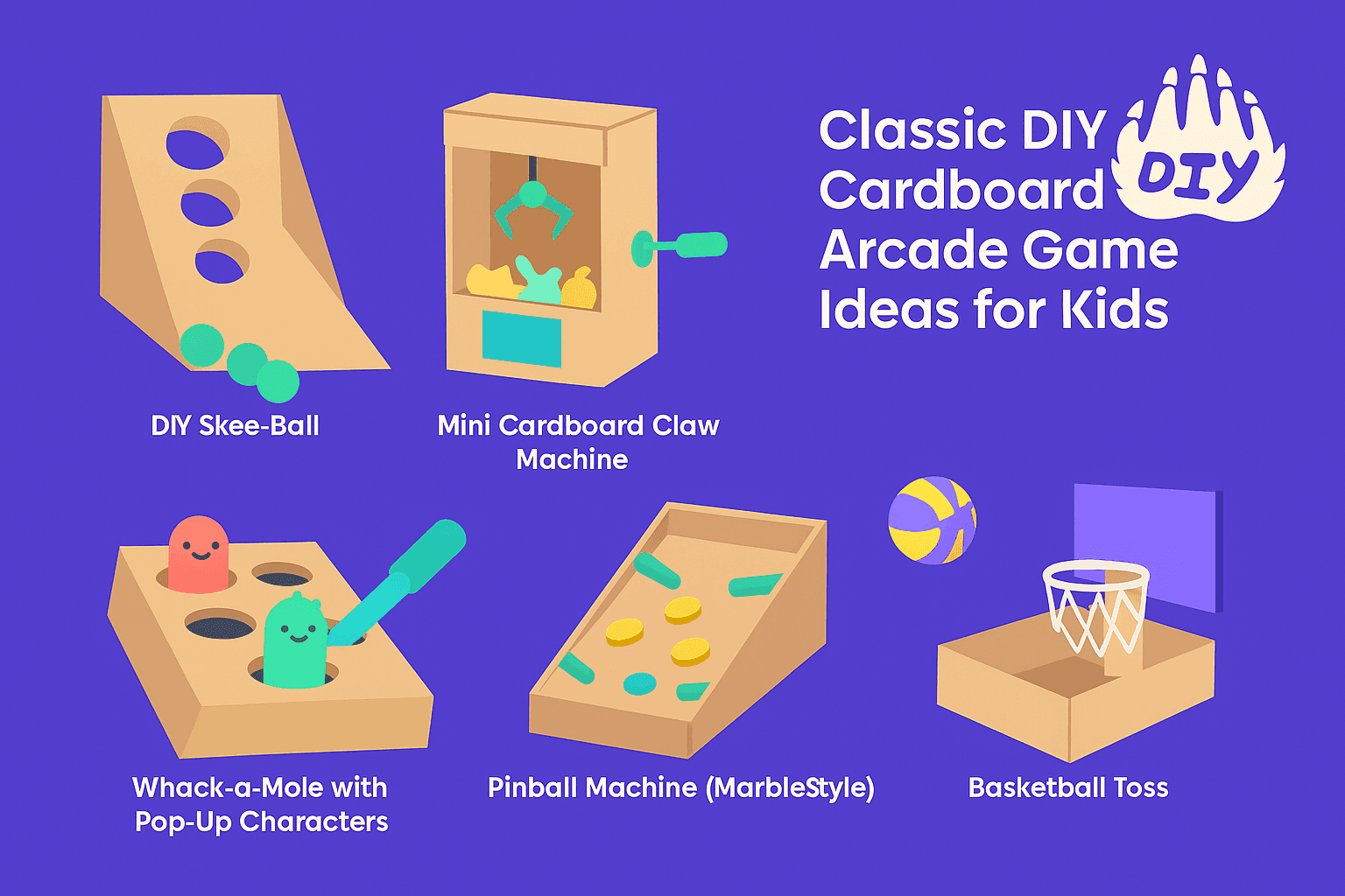 Classic DIY Cardboard Arcade Game Ideas for Kids