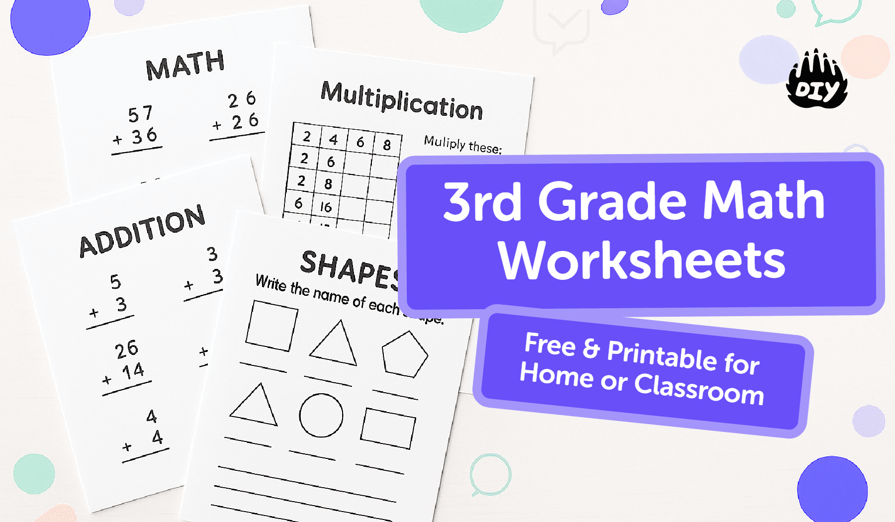3rd Grade Math Worksheets: Free & Printable for Home or Classroom