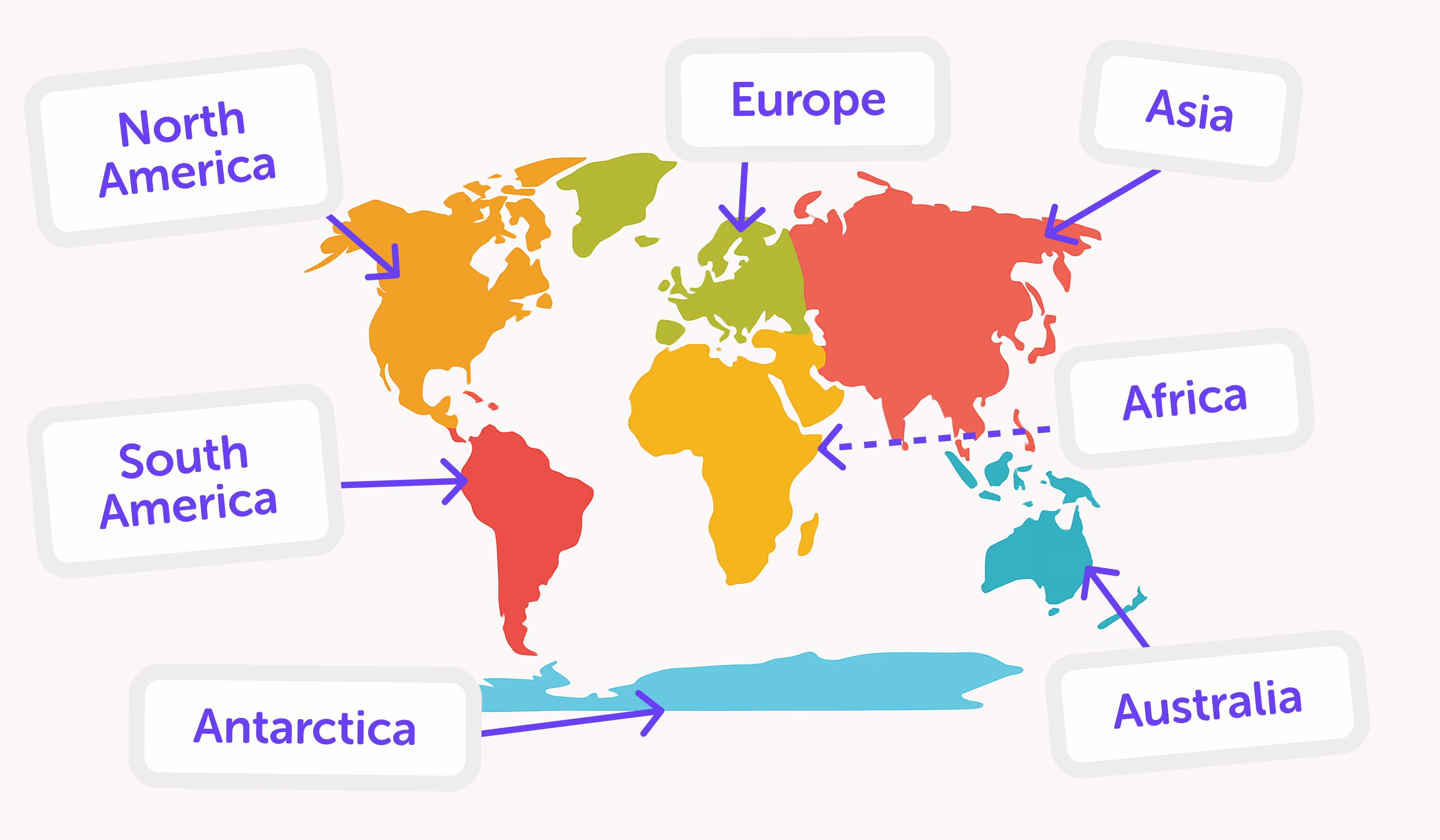 What are the seven continents called? Explained by the Ai Homework Helper