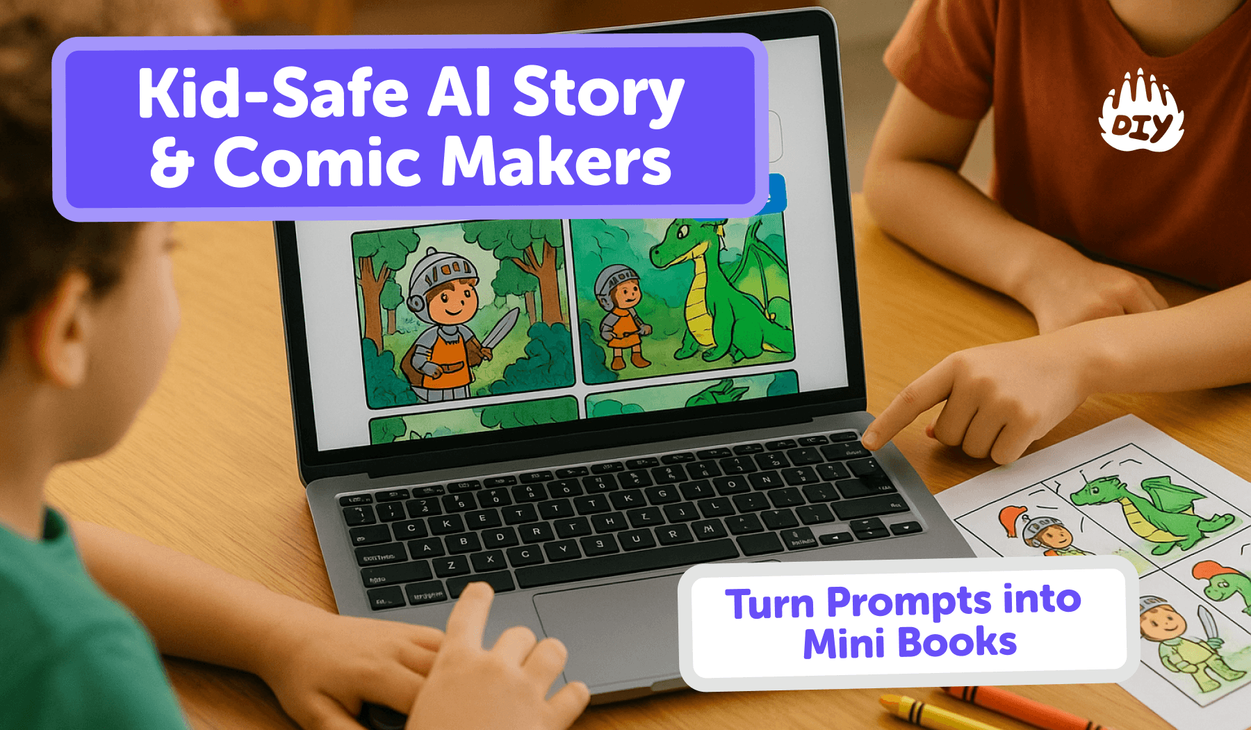 Kid-Safe AI Story & Comic Makers: Turn Prompts into Mini Books
